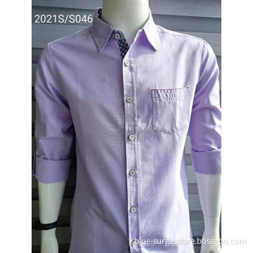 Reable Quality Leisure Style Men's Purple Shirts
